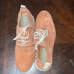 Cole Haan Orange Suede Oxfords